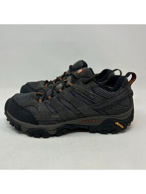 Merrell Mens Moab 2 Waterproof Hiking Shoes Vibram Sole Gray/Black Size 7